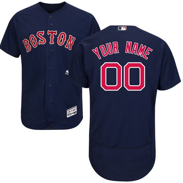Men Boston Red Sox Majestic Alternate Navy Blue Flex Base Authentic Collection Custom MLB Jersey->customized mlb jersey->Custom Jersey